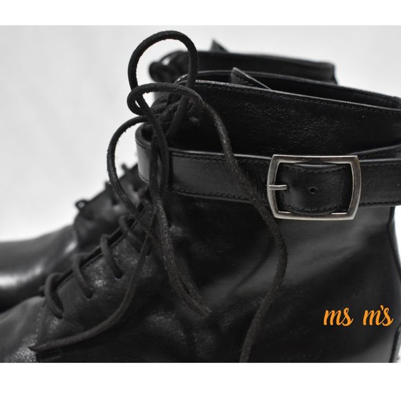 NIB Saint Laurent YSL stud buckle Leather boots - Picture 3 of 9